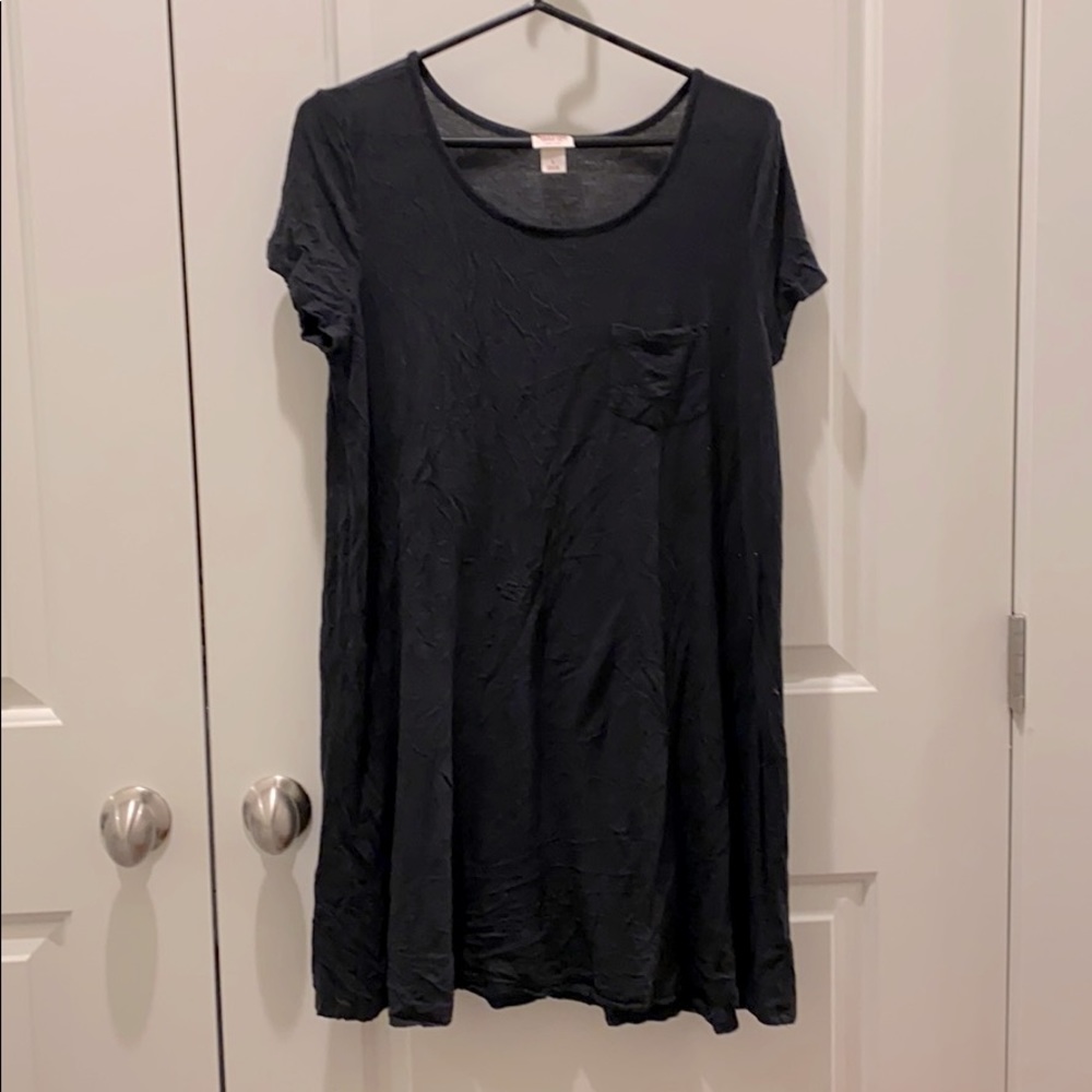 Black T-shirt dress